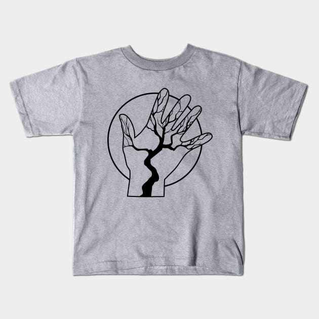 The Hand of Life Kids T-Shirt by ArtbyCorey